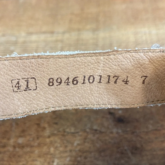 Remonte Sandals Women Size 41 US 10 10.5 Cream Green Leather Perforated Metallic - Picture 12 of 16